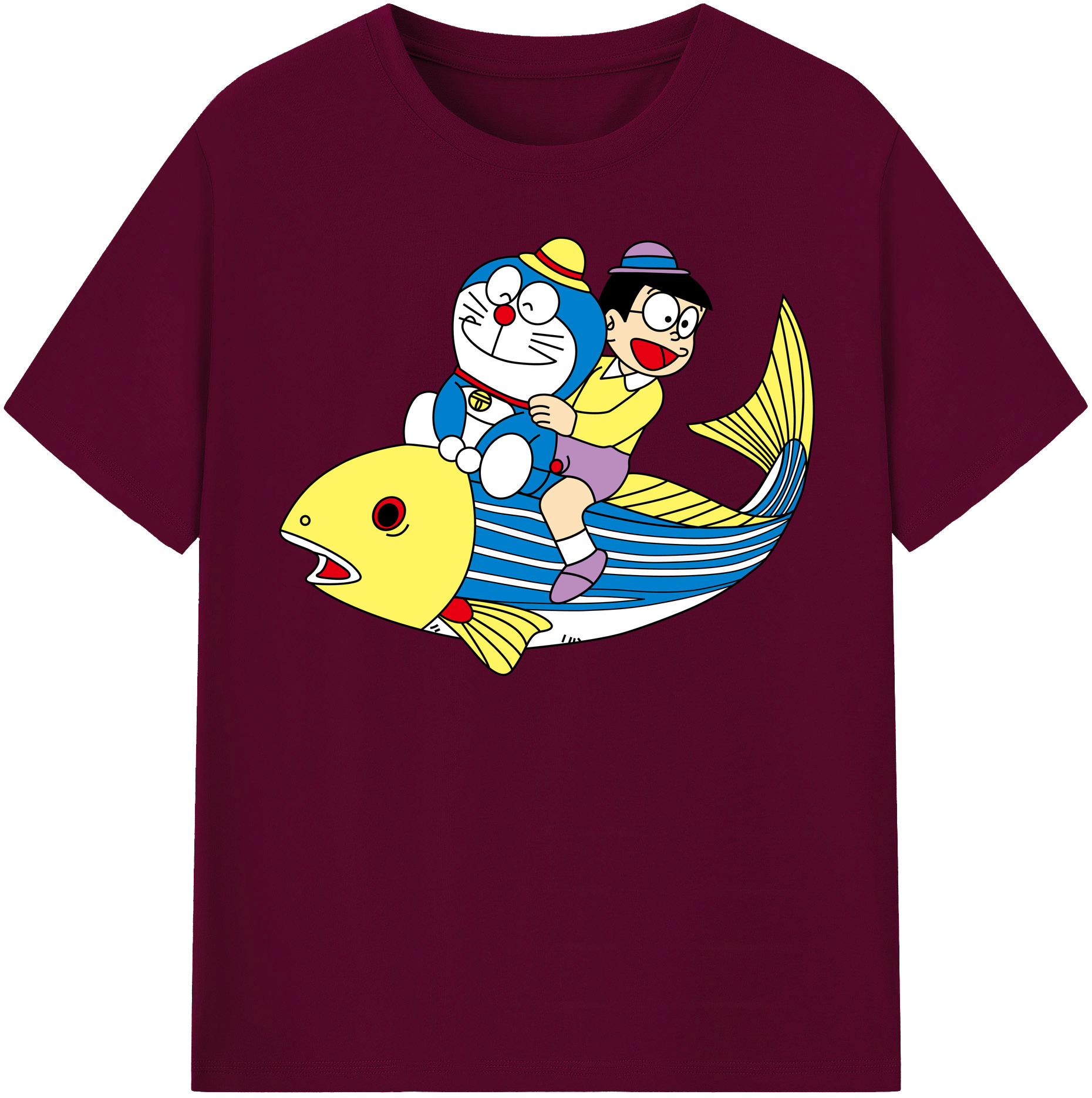 （画像用） ドラえもん 野比 のび太 Doraemon Nobita Nobi レディースカジュアルプリントTシャツ（綿100％）